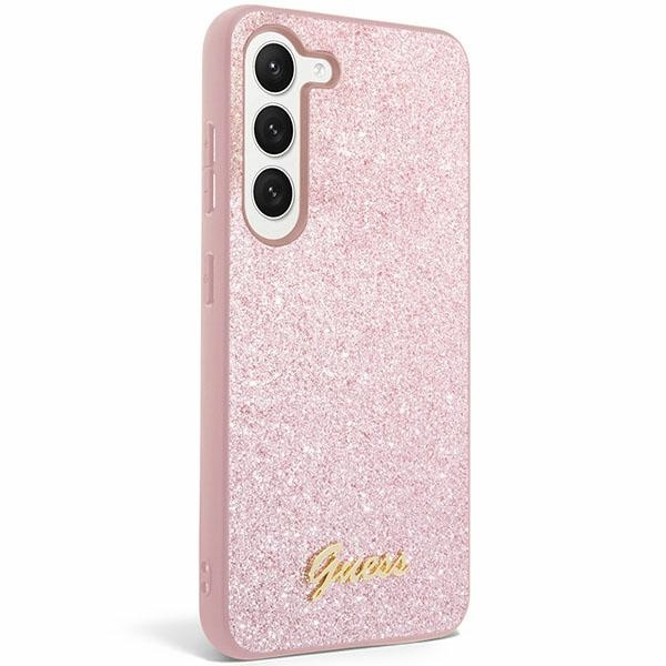 Guess GUHCS24MHGGSHP S24+ S926różowy/pink hardcase Glitter Script