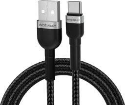 Wozinsky USB-A - USB-C USB cable 2 m Black