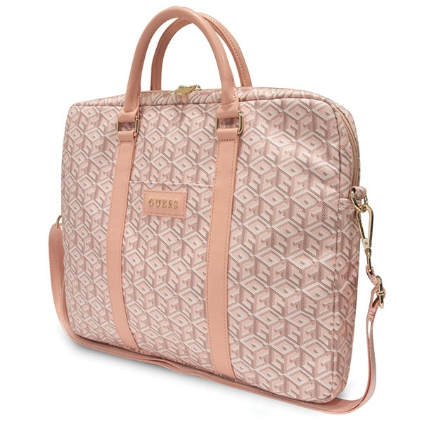 Guess Torba GUCB15HGCFSEP 16"różowy/pink GCube Stripes