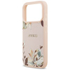 Etui Guess Grained Flowers Classic Logo MagSafe do iPhone 17 Pro Max różowy