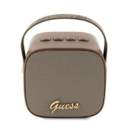 Guess głośnik Bluetooth GUWSB2P4SMWSpeaker mini brązowy/bown 4G Leather Script Logo with Strap