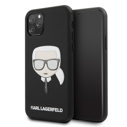 KARL LAGERFELD KLHCN58GLBK IPHONE 11 PRO CZARNY/BLACK ICONIK EMBOSSED & GLITTER