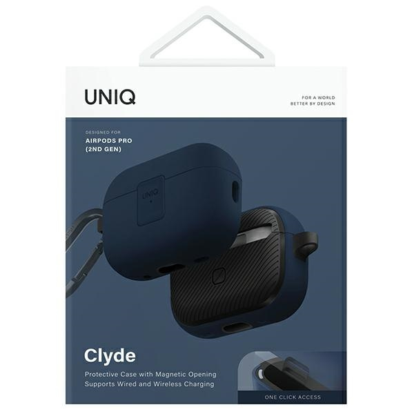 UNIQ etui Clyde Lock Case AirPods Pro 2 (2022/2023) niebiesko-ciemnoszary/royal blue-dark grey