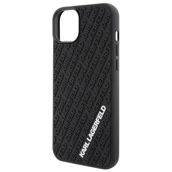 Etui Karl Lagerfeld 3D Rubber Multi Logo na iPhone 15 Plus - czarne
