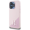 Etui Karl Lagerfeld Silicone Shadow       Metal Initial MagSafe do iPhone 15 Pro różowy