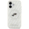 Etui Karl Lagerfeld IML Glitter Karl &   Choupette Heads Logo MagSafe do iPhone 17 szary