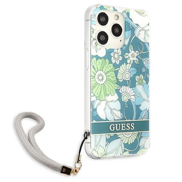 Guess GUHCP13XHFLSN iPhone 13 Pro Max6,7" zielony/green hardcase Flower Strap
