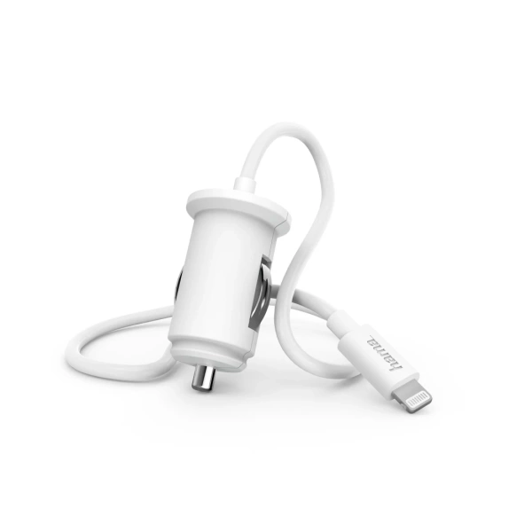 Hama Car Charger, Lightning, Power Delivery (PD), 18W, white