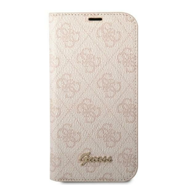 Guess GUBKP14MHG4SHP iPhone 14 Plus / 15 Plus 6.7" różowy/pink book 4G Vintage Gold Logo