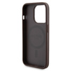 Zestaw Guess GUBPM5P15L4GEMGW iPhone15 Pro 6.1" hardcase + Powerbank 5000mAh MagSafe brązowy/brown 4G Metal Logo