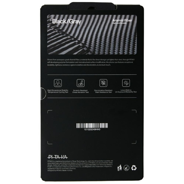 Etui PITAKA Ultra-Slim MagSafe do Samsung Galaxy Z Fold7 czarno szary