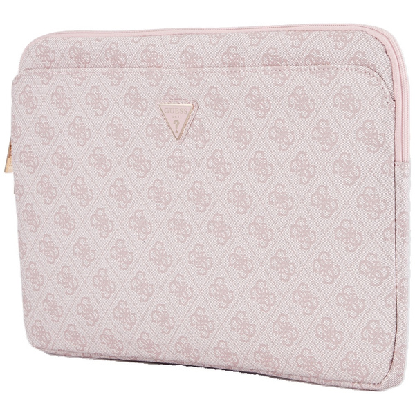 Torba Guess Sleeve 14" 4G Zipper Pocket  Triangle Logo różowy