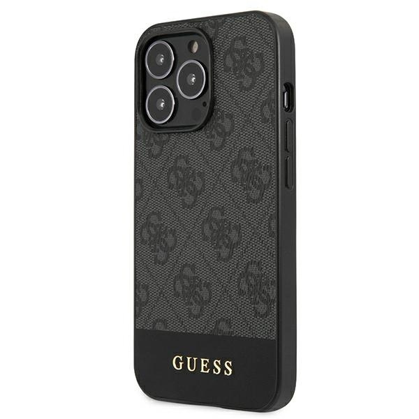Guess GUHCP13LG4GLGR iPhone 13 Pro / 136,1" szary/grey hardcase 4G Stripe Collection