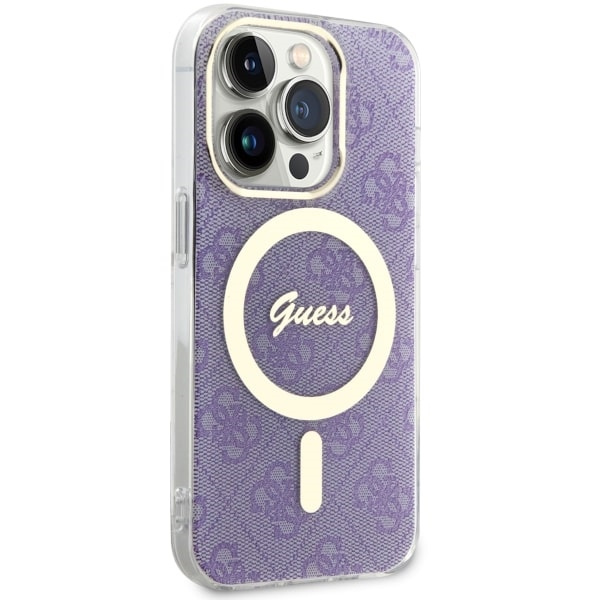 Guess GUHMP14LH4STU iPhone 14 Pro 6.1"purpurowy/purple hardcase 4G MagSafe