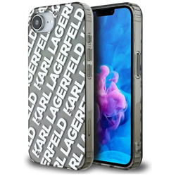 Etui Karl Lagerfeld IML Repeat Logo do   iPhone 16e srebrny