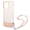 Guess GUHCP14XHGCOHP iPhone 14 Pro Max6,7" różowy/pink hardcase Translucent Pearl Strap