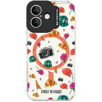 SBS Case&Me Emily in Paris iPhone 16 Case - Roses / Croissants Pattern