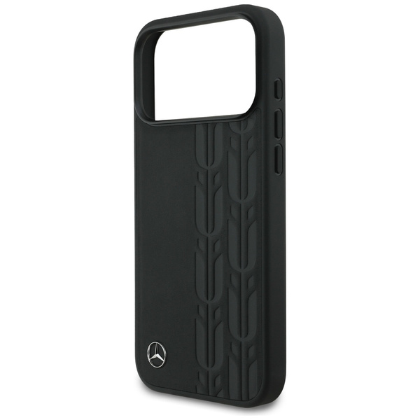 Etui Mercedes Leather Laurel Leaves      MagSafe do iPhone 17 Pro Max czarny