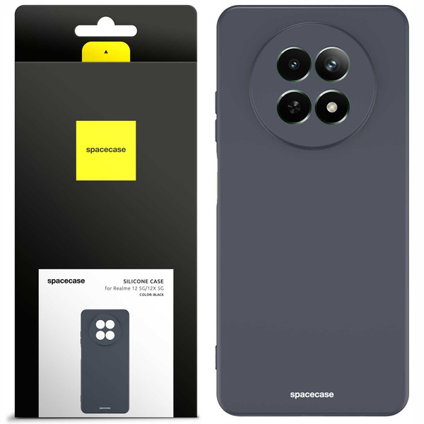 Spacecase Etui Silicone Case Realme 12 5G/12X 5G black
