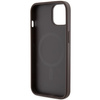 Guess GUHMP14MHGCFSEW iPhone 14 Plus / 15 Plus 6.7" brązowy/brown hard case GCube Stripes MagSafe