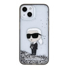 KARL LAGERFELD KLHCP15SLKKNSK IPHONE 15 / 14 / 13 6.1" TRANSPARENT HARDCASE LIQUID GLITTER IKONIK