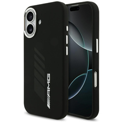 Etui AMG Silicone Oversize Rhombs MagSafe do iPhone 17 czarny