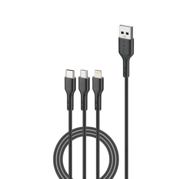 FONENG cable X36 3in1 3A 1.2M Black