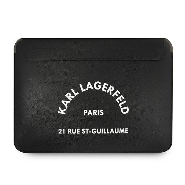 KARL LAGERFELD SLEEVE KLCS16RSGSFBK 16" CZARNY/BLACK SAFFIANO RSG