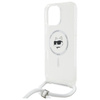 Karl Lagerfeld KLHMP16LHCCHNT iPhone 16   Pro 6.3" hardcase transparent IML Choupette Head & Cord Magsafe