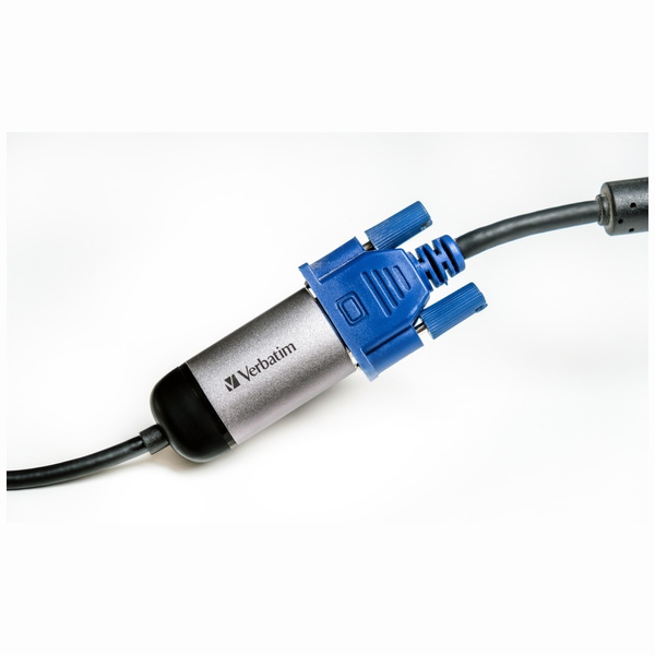Verbatim Adapter USB-C - VGA             aluminiowy/aluminum 49145