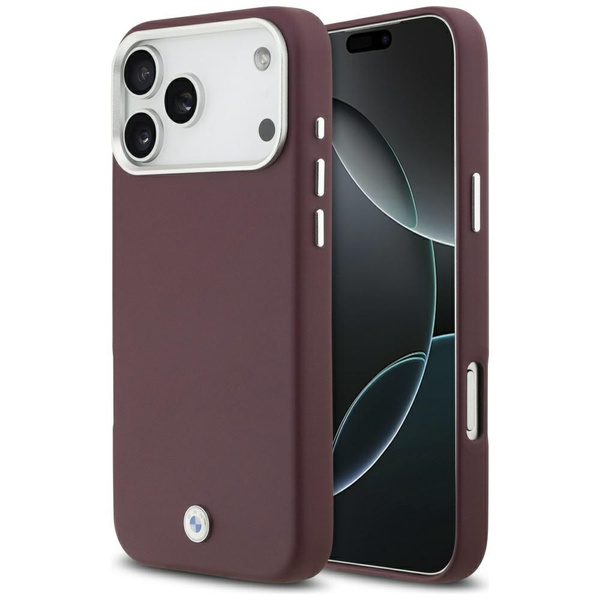 Etui BMW Sign Full Wrapped Metal MagSafe do iPhone 17 Pro Max czerwony