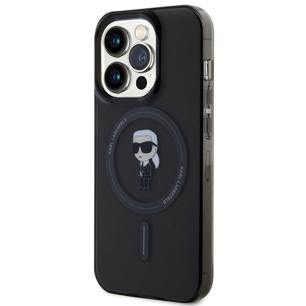 Etui Karl Lagerfeld IML Ikonik MagSafe do iPhone 15 Pro Max - czarne