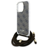 Guess GUHCP16LHC4SEW iPhone 16 Pro 6.3"  brązowy/brown hardcase Crossbody Cord 4G Print