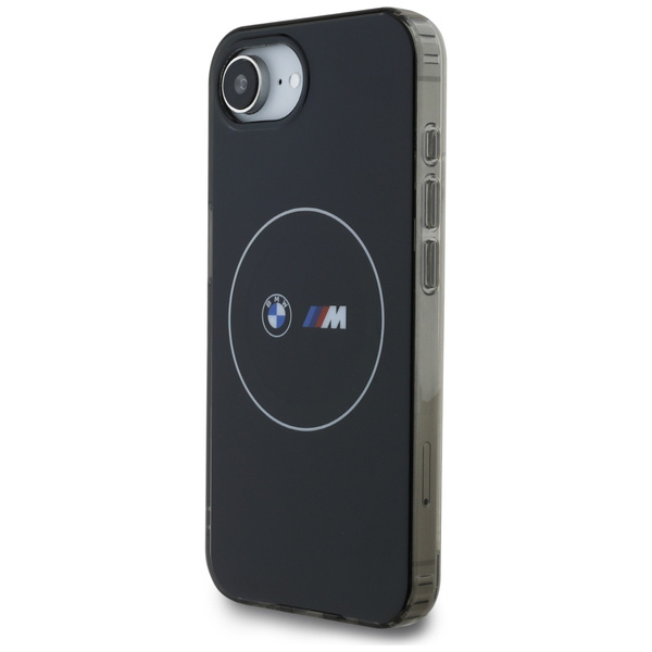 Etui BMW IML Metal White Circle MagSafe  do iPhone 16e czarny
