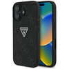 Etui Guess Hot Stamp 4G Pattern Triangle Metal Logo do iPhone 16 czarny