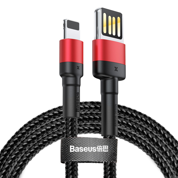 Kabel Baseus CATKLF-AL91 USB-C - USB-C PD QC 100W 5A 480Mb/s 2m - czarno-czerwony