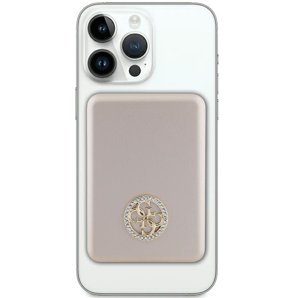Guess Powerbank indukcyjny 15WGUPBM5AL4DMD 5000mAh złoty/gold MagSafe 4G Strassed Metal Logo