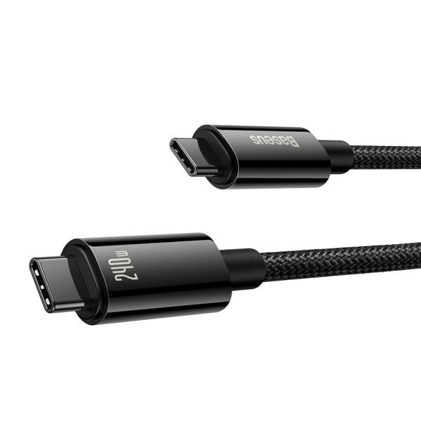 Cable USB C - USB C 480Mb/s 240W 3m Baseus Tungsten Gold CAWJ040101 - black