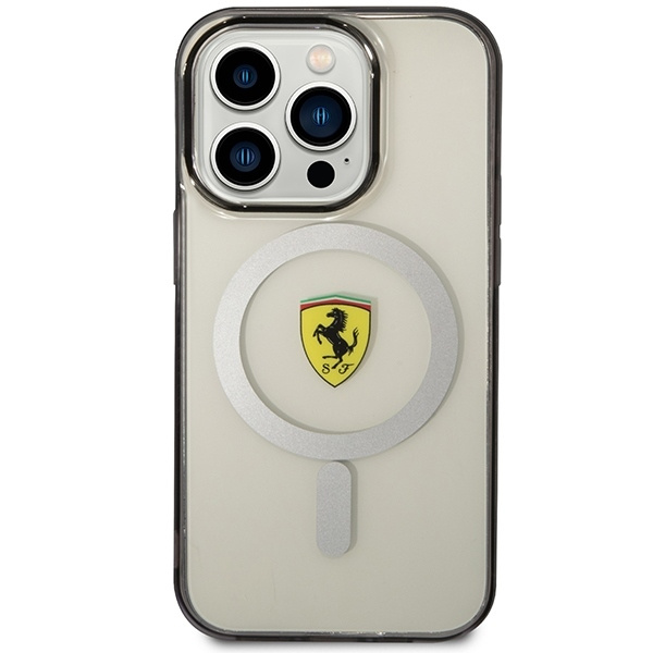 Etui Ferrari Outline MagSafe na iPhone 14 Pro Max - przezroczyste