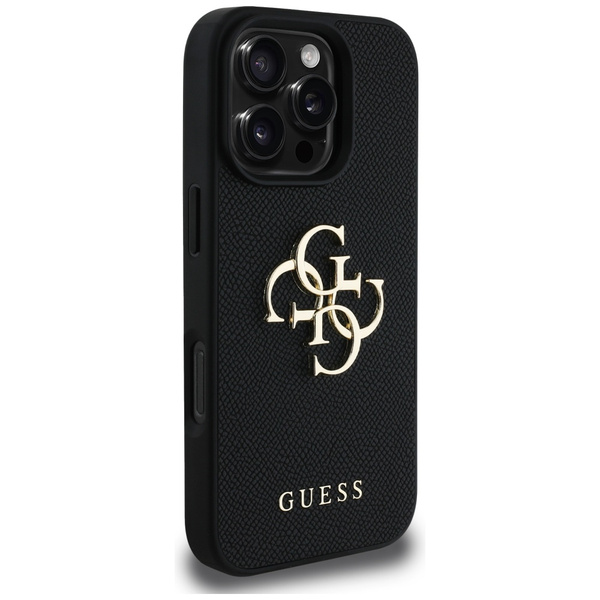 Etui Guess Grained Big 4G Logo Small     Classic Logo do iPhone 16 Pro czarny