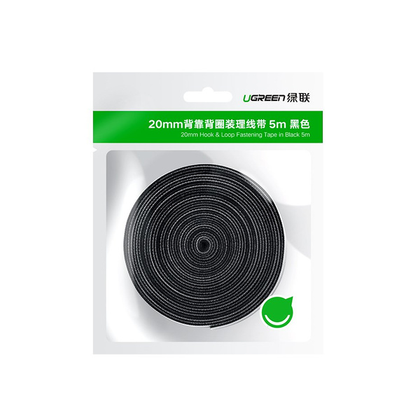 Ugreen Velcro Velcro cable organizer 5m black (40356)