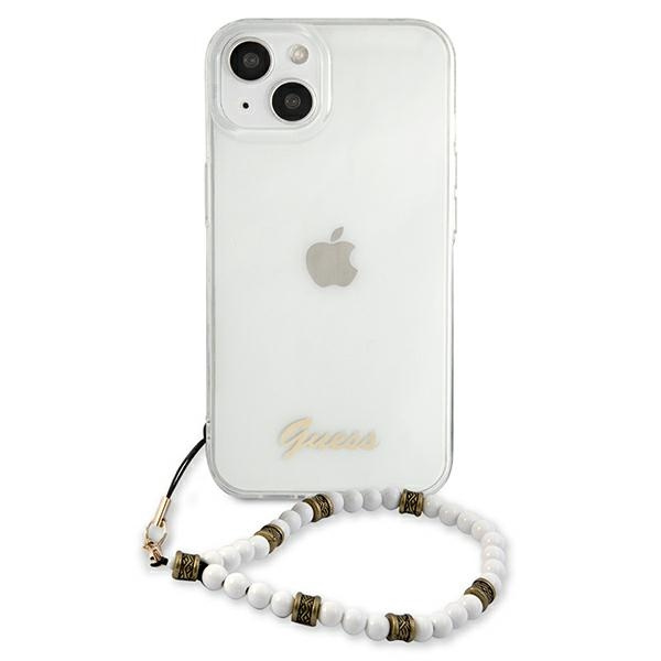 Guess GUHCP13SKPSWH iPhone 13 mini 5,4"Transparent hardcase White Pearl