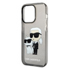 Etui Karl Lagerfeld Glitter Karl&Choupette na iPhone 14 Pro - czarne