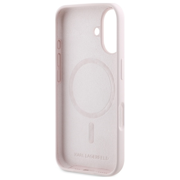 Karl Lagerfeld KLHMP16SSKCHPPLP iPhone 16 różowy/pink HC MagSafe Sil Double Heads Print