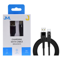 Kabel USB JML CD-110 USB C 2A 1 m czarny