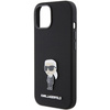 Etui Karl Lagerfeld Silicone Ikonik Metal Pin na iPhone 15 - czarne