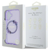 Guess GUHMP16SHFWFCU iPhone 16 6.1" fioletowy/purple hardcase IML Flowers Wreath MagSafe