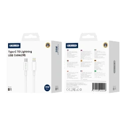JELLICO cable B1 USB-C - Lightning PD 20W 2M White