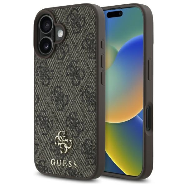 Guess GUHMP16SP4SM4MW iPhone 16 6.1"     brązowy/brown hardcase 4G Small Classic MagSafe