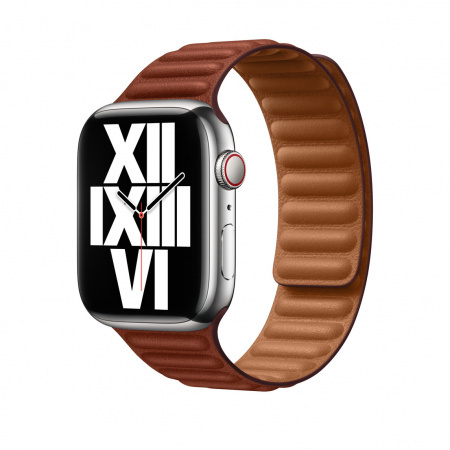 ORIGINAL APPLE LEATHER LINK BAND 38/40/41/42MM SIZE M/L UMBER ORIGINAL SEAL